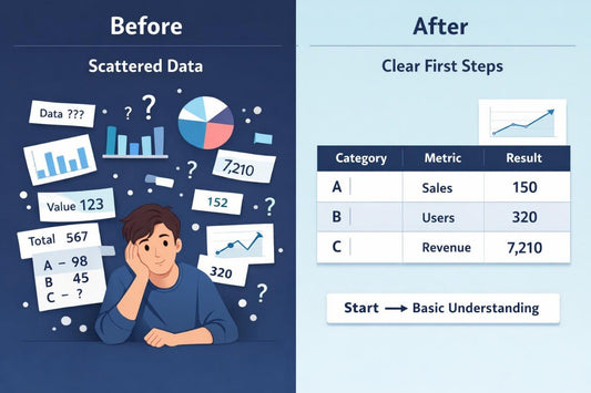 Educational interface with text and icons on a blue background