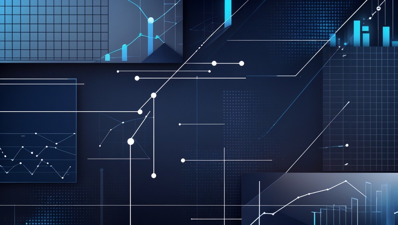 Technical diagram with blue and white lines on a dark background